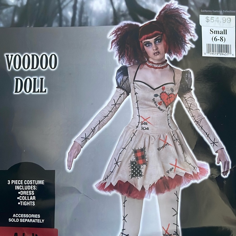 Voodoo Doll Adult Costume Kit! New!